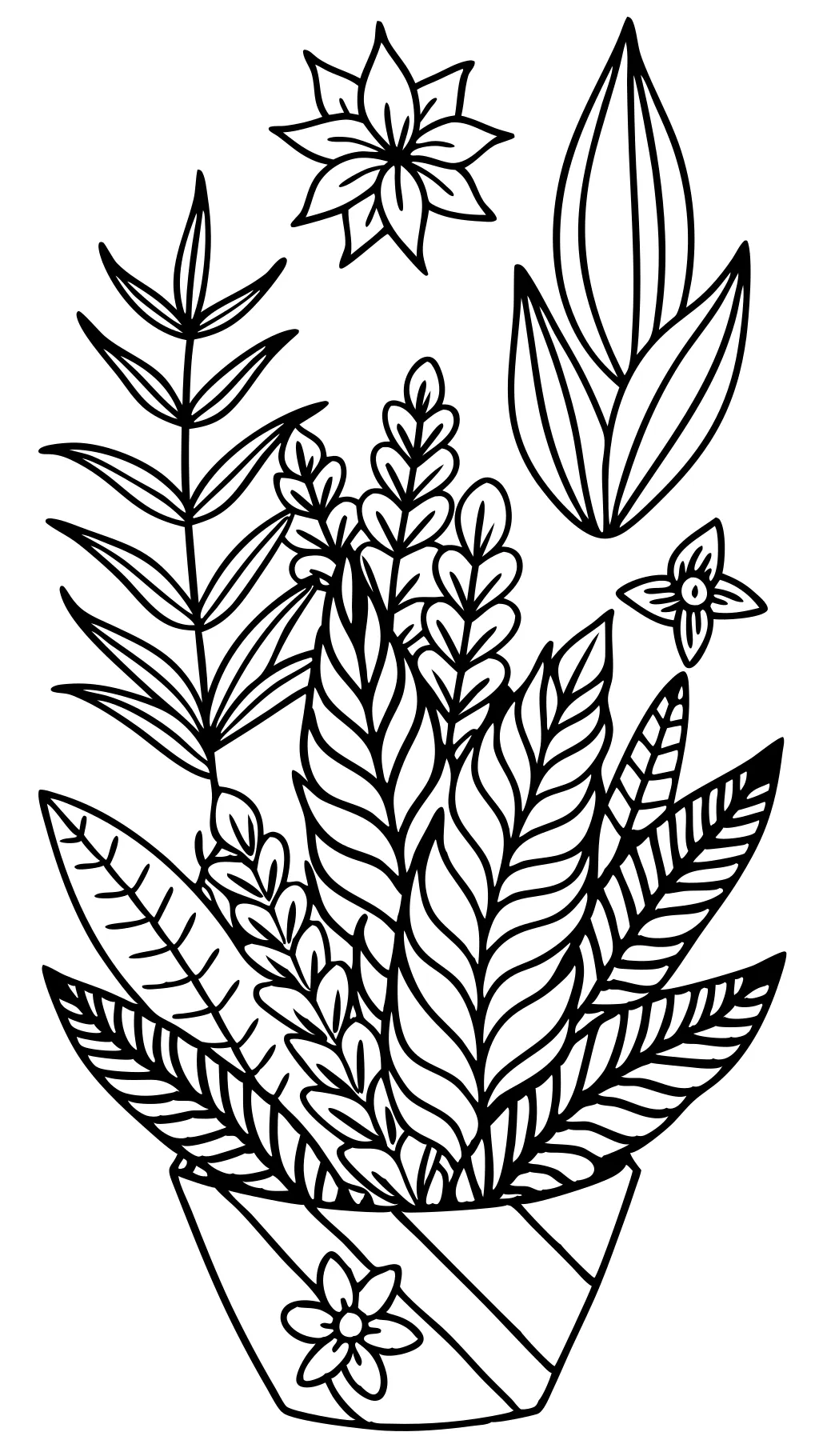 aesthetic plant coloring pages